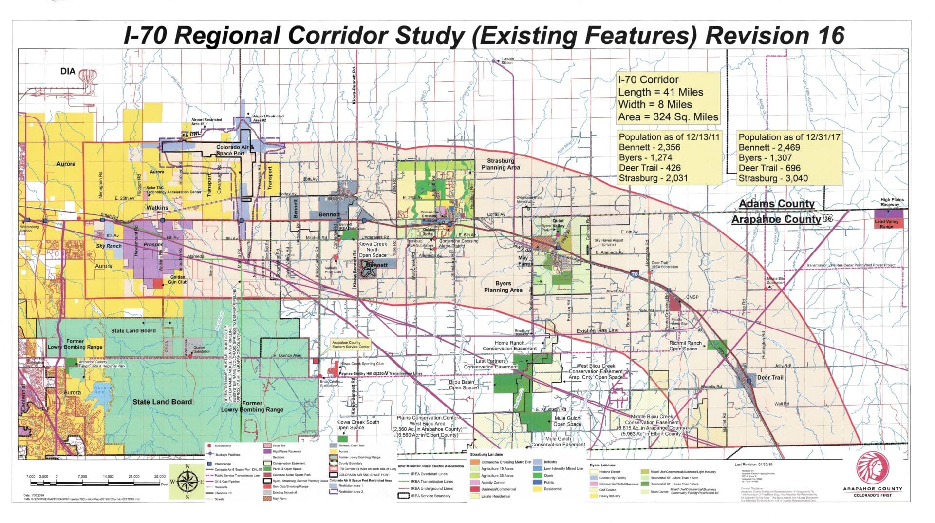 Corridor Map Regional Corridor Study Revision Sixteen map